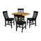 International Concepts 42 in. Dual Drop Leaf Table with 4 Slat Back Dining Chairs - 5 Piece Dining Set K04-42DP-C46-61-4 - alternate 1